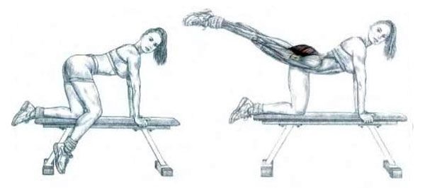 hip extension with bench